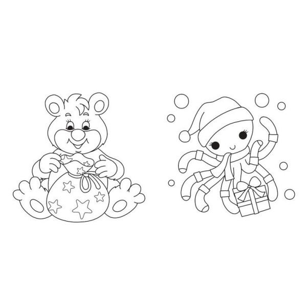 Раскраска детская "Подарки" 1806005, 12 страниц(1806005)