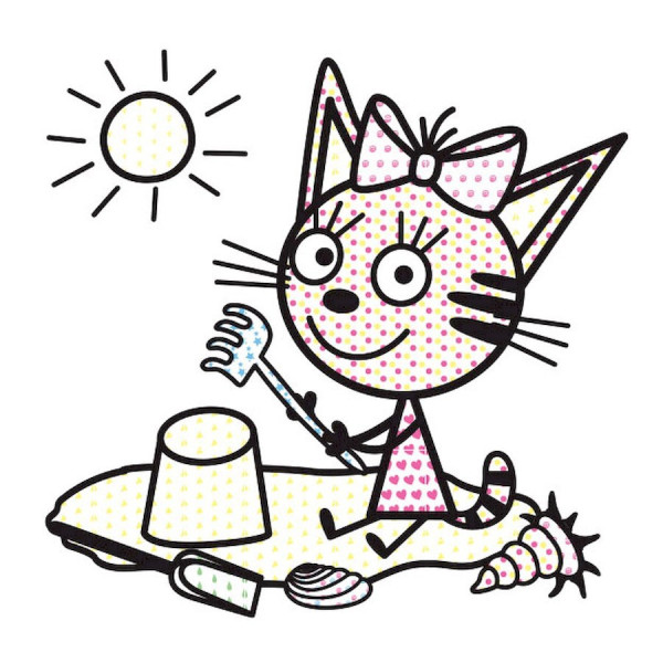 Водяна розмальовка Три Коти. На природі 1370012 Кольоровий Буль (1370012)