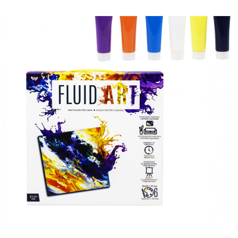 Набір креативної творчості "Fluid ART" FA-01-01-2-3-4-5, 5 видів