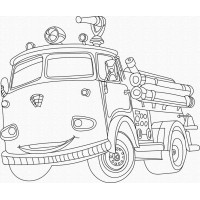 Розпис на полотні. Art Craft "Пожежна машина" 25х30 см 15520-AC