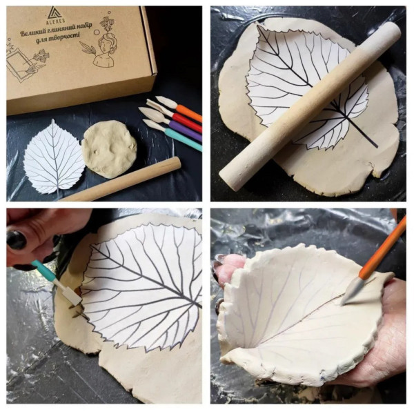 Детский глиняный набор для творчества GL-003 природная глина 1 кг (GL-003)
