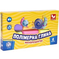 Полимерная глина 83911902-UA, флуоресцентная 6 цветов