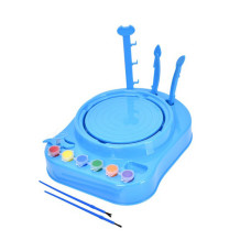 Ігровий набір "Pottery Workshop" 401A гончарне коло, 2 режими, глина, фарби 6 кольорів (401A(Blue))