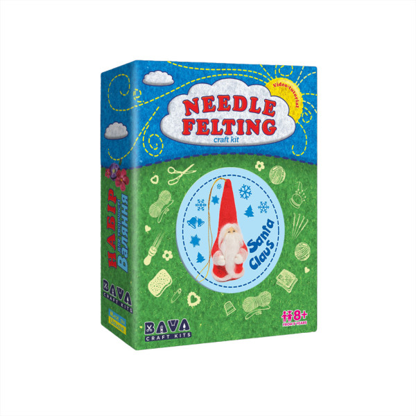 Детский набор творчества Валяние "Санта Клаус" ВАЛ-006 натуральная шерсть(ВАЛ-006)