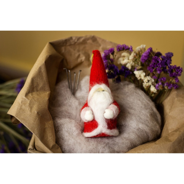 Детский набор творчества Валяние "Санта Клаус" ВАЛ-006 натуральная шерсть(ВАЛ-006)