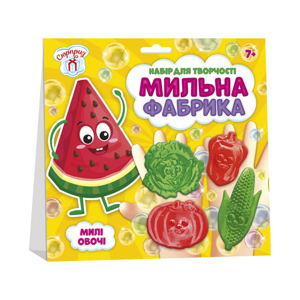 Набор для творчества Мыльная фабрика Милые овощи 10100578, 4 формочки                                    (10100578)