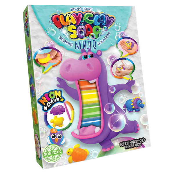 Набір креативної творчості "Пластилінове мило" Play Clay Soap PCS-03 середній  Бегемот (PCS-03-01U)