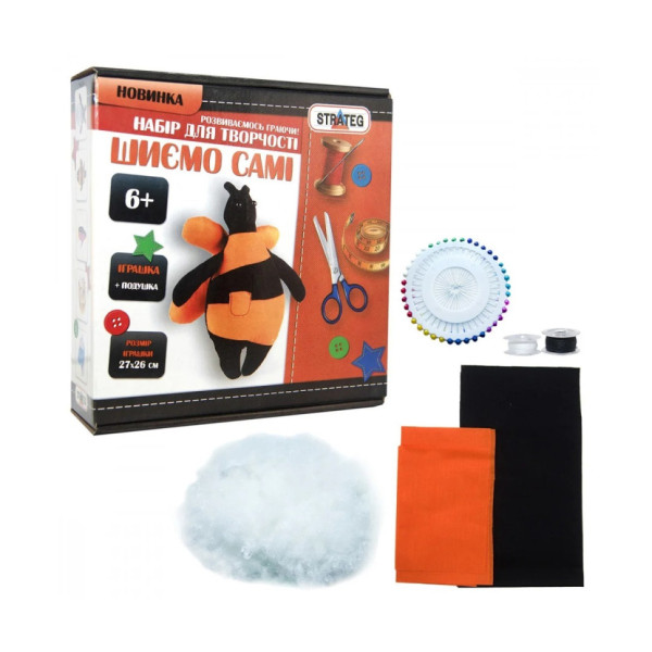 Набор для творчества шьем сами "Пчелка" Strateg і-08 размер игрушки 27х26 см