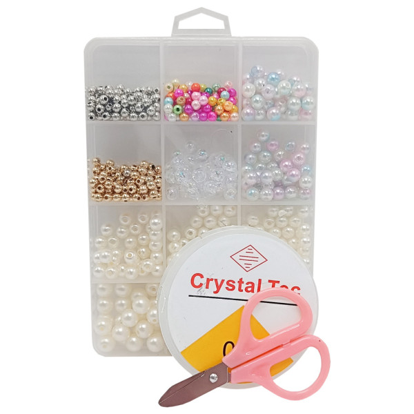 Набір для творчості "Бісер" 1183-3 намистини, гумка, ножиці, пластикова коробка (1183-3)