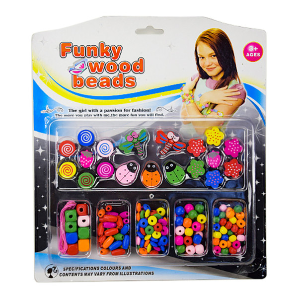 Набор бисера TX1134A, деревяные бусины, резинка TX1134A(TX1134A)