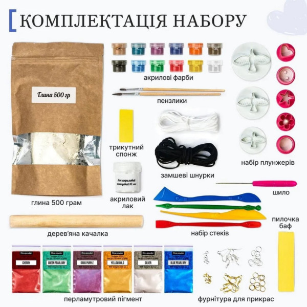 Большой набор для создания украшений GL-009 из пластической глины(GL-009)