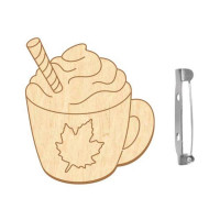 Заготовка брошки для розфарбовування "Латте з маршмеллоу" FDZB-096 (FDZB-096)