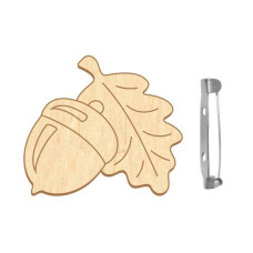 Заготовка брошки для розфарбовування "Жолудь з дубовим листом" FDZB-103 (FDZB-103)