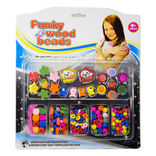 Набір бісеру TX1134A, дерев'яні намистини, гумка  TX1134B (TX1134B)