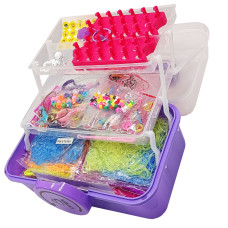 Дитячий набір для плетіння браслетів "Loom" 16202(Violet) в чемодані (16202(Violet))