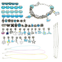 Набір для створення шарм-браслетів "Пандора" B4350(Blue) з підвісками (B4350(Blue))
