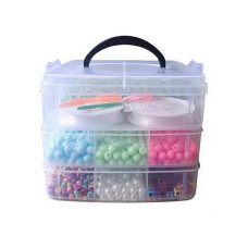 Великий набір бісеру 330-146 триповерховий бокс, бісер, намистини (330-146)