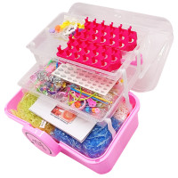 Детский набор для плетения браслетов "Loom" 16202(Pink) в чемодане(16202(Pink))