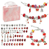 Набор для создания браслетов "Пандора" PDL610-4 красный(PDL610-4)