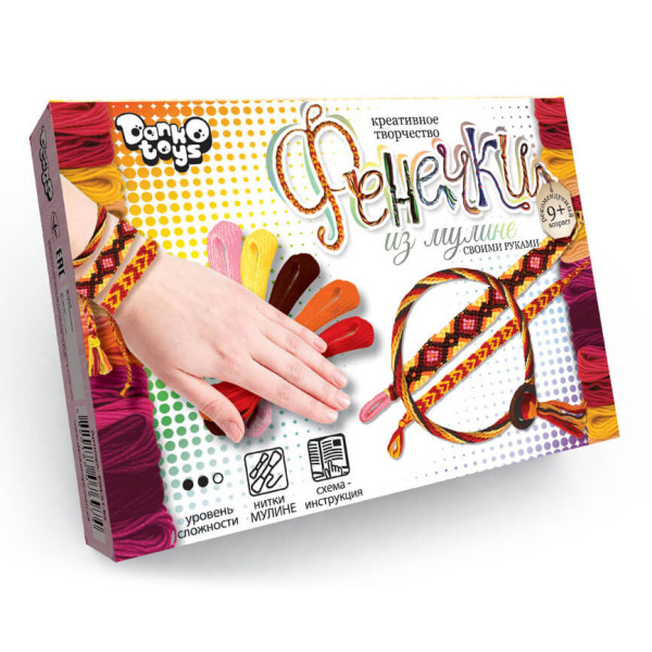 Набір креативної творчості "Фенечки" Danko Toys FIM-01-01-08 з муліне Вид 5 (FIM-01-05)