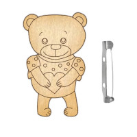 Заготовка броши для раскрашивания "Мишка-3" FDZB-040(FDZB-040)