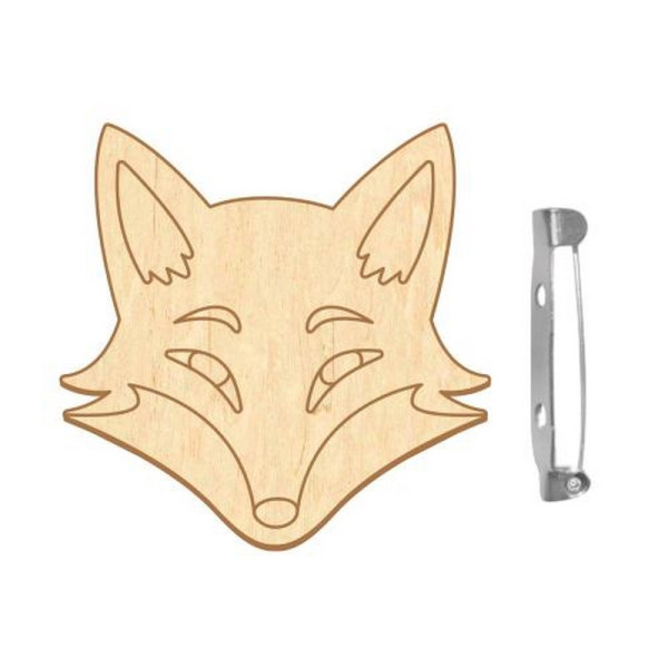 Заготовка броши для раскрашивания "Лисица" FDZB-095(FDZB-095)