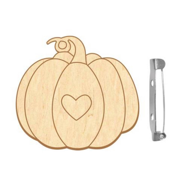 Заготовка броши для раскрашивания "Романтическая тыква" FDZB-100(FDZB-100)