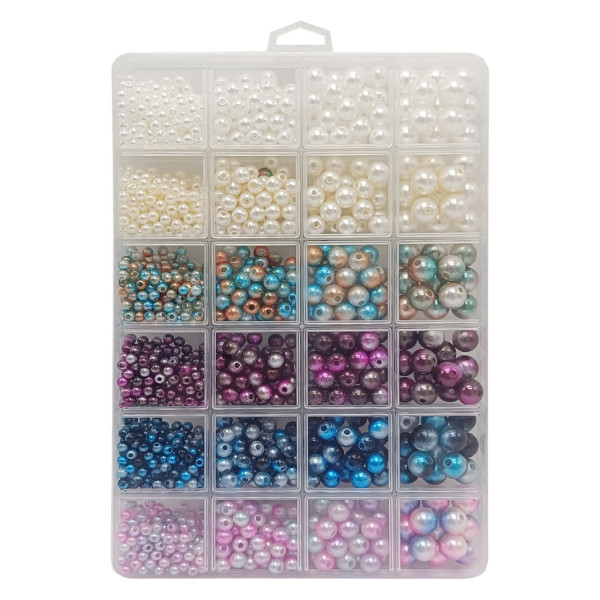 Набір для творчості "Бісер" 1199-84 намистини, гумка, пластикова коробка (1199-84)
