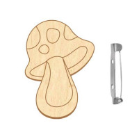 Заготовка брошки для розфарбовування "Веселий мухомор" FDZB-098 (FDZB-098)