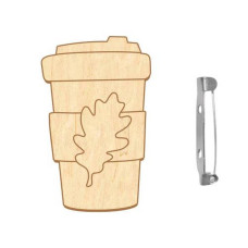 Заготовка брошки для розфарбовування "Осінній ковток" FDZB-099 (FDZB-099)