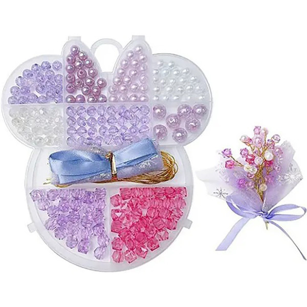 Набір бісеру для виготовлення креативних аксесуарів Bambi N098-3/4/5 Фіолетовий (N098-3/4/5(Violet))