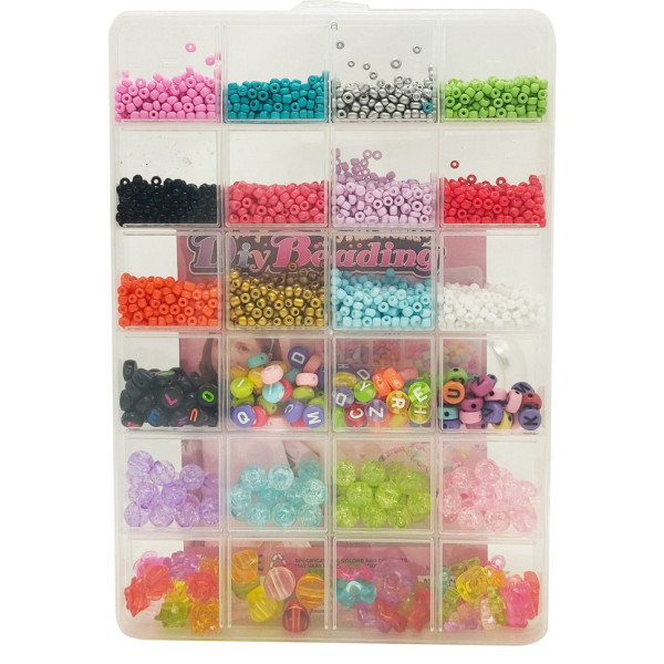 Детский набор бисера для создания украшений 610-34 ножницы, леска в комплекте(610-34)