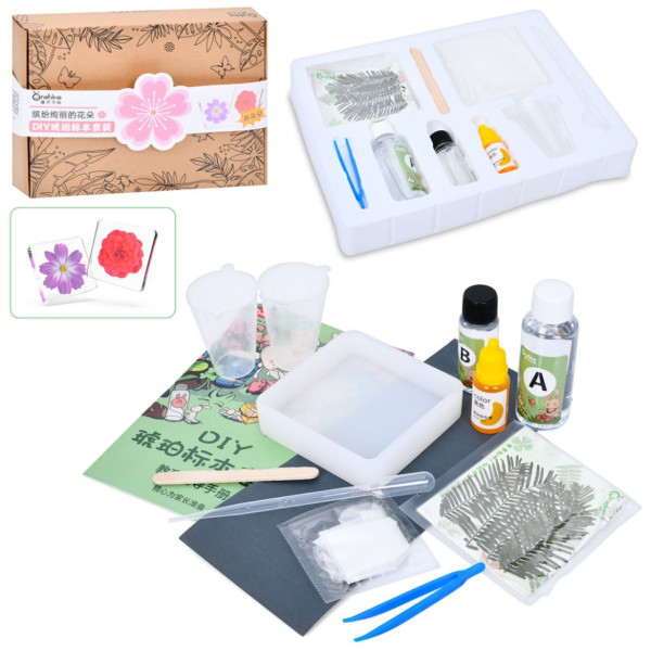 Дитячий набір для творчості "Сухоцвіт" FG231102004M, пінцет, фарба, застигаюча рідина (FG231102004M)