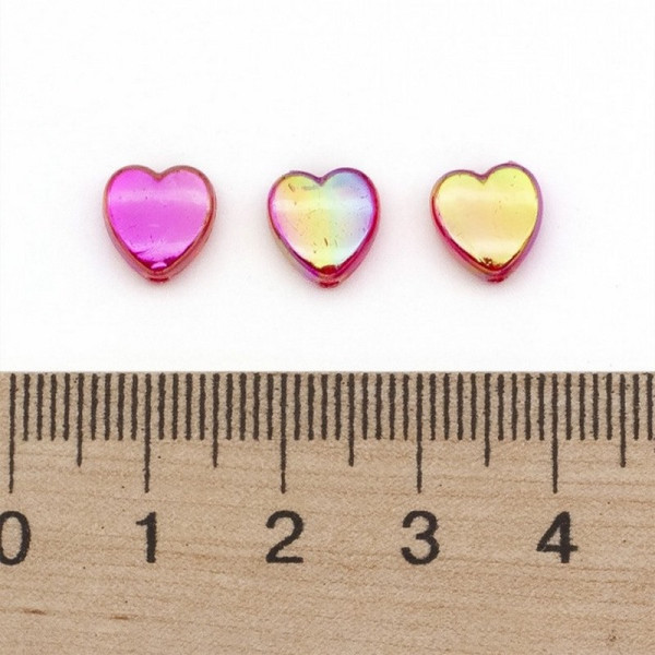 Декоративні намистинки для творчості Сердечка Будинок Бусин УТ100029498 в упаковці 130 шт (УТ100029498)