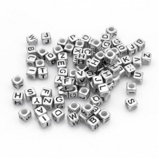 Декоративные бусинки для творчества Алфавит Кубики Dom Busin УТ000004425 в упаковке 130 шт (УТ000004425)
