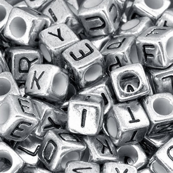 Декоративные бусинки для творчества Алфавит Кубики Dom Busin УТ000004425 в упаковке 130 шт (УТ000004425)
