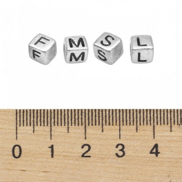 Декоративные бусинки для творчества Алфавит Кубики Dom Busin УТ000004425 в упаковке 130 шт (УТ000004425)
