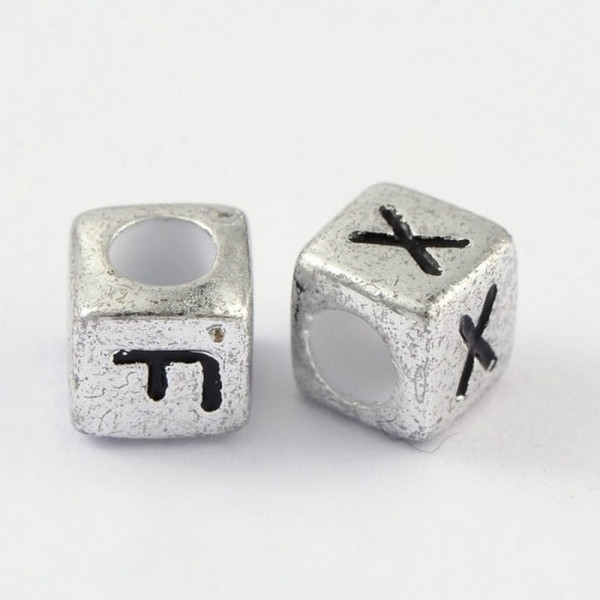 Декоративные бусинки для творчества Алфавит Кубики Dom Busin УТ000004425 в упаковке 130 шт (УТ000004425)
