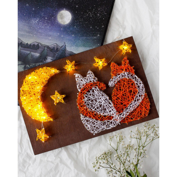 Набір стрінг-арт "Котики" ABC-017 дерев'яна основа (ABC-017)