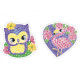 Стікерна мозаїка "Сова та Фламінго" 10100514У з розмальовкою (10100514У)