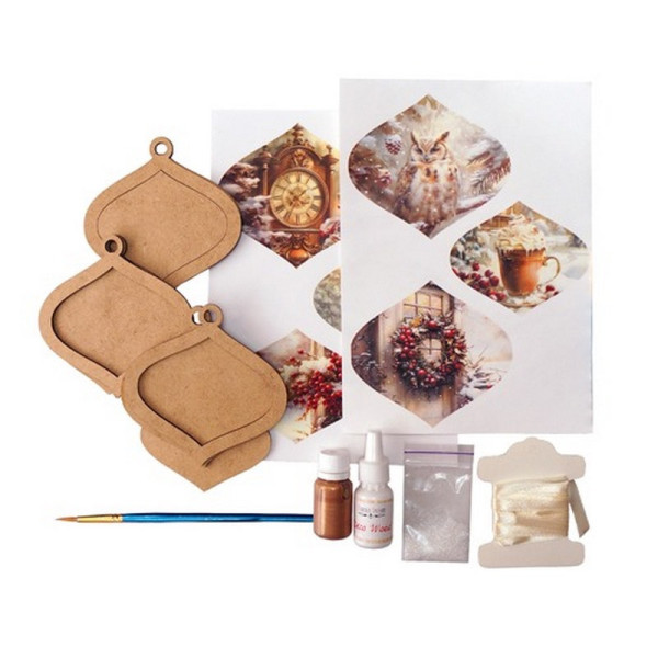 Творчий набір для створення 3-х ялинкових прикрас "Cozy Winter" FDCKW-054 (FDCKW-054)