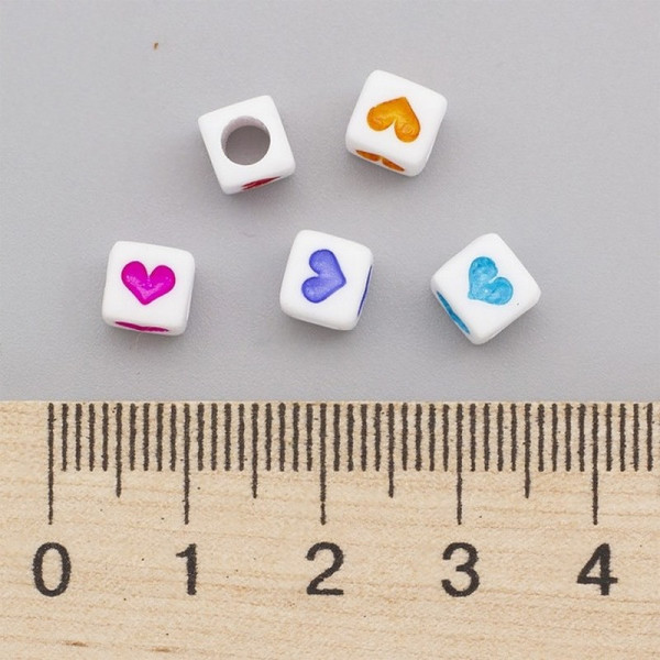 Декоративні намистинки для творчості Кубики Dom Busin УТ100030757 в упаковці 150 шт (УТ100030757)