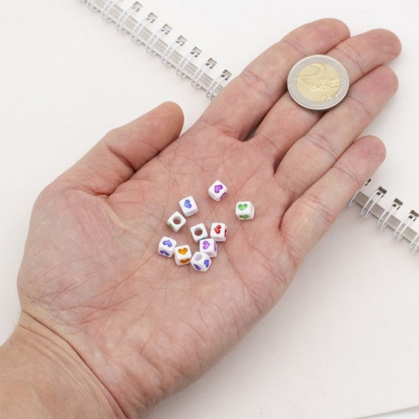 Декоративні намистинки для творчості Кубики Dom Busin УТ100030757 в упаковці 150 шт (УТ100030757)