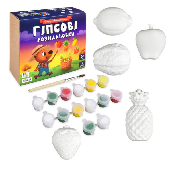 Набор для творчества Гипсовые раскраски: раскрась фрукты 30989(30989)