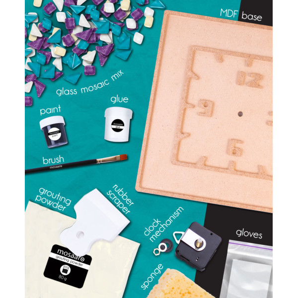Набір для творчості скляна мозаїка "Годинник" MA4002, 4 рівень (MA4002)