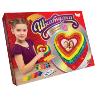 Шкатулка своими руками Сверкающая мозаика SHR-01-2 для оформления интерьера Красный (SHR-01-07)