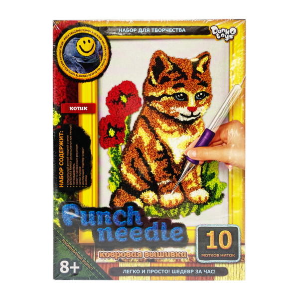Набір для творчості "Punch Needle: Котик" PN-01-07 килимова вишивка (PN-01-07)
