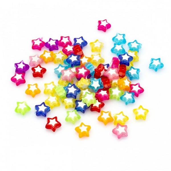 Декоративні намистинки для творчості Зірки Dom Busin УТ100023889 в упаковці 120 шт (УТ100023889)