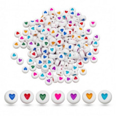 Декоративні намистинки для творчості Серця Dom Busin УТ100031343 в упаковці 170 шт (УТ100031343)