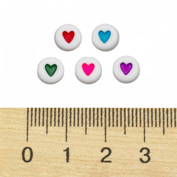 Декоративні намистинки для творчості Серця Dom Busin УТ100031343 в упаковці 170 шт (УТ100031343)